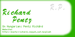 richard pentz business card