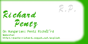 richard pentz business card
